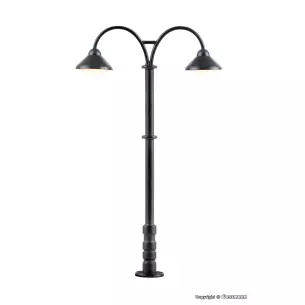 Lampe de quai double Baden-Baden Viessmann 6109 LED  - HO 1/87 - hauteur 74 mm