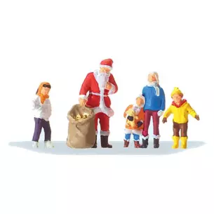 Le Père-Noël avec des enfants