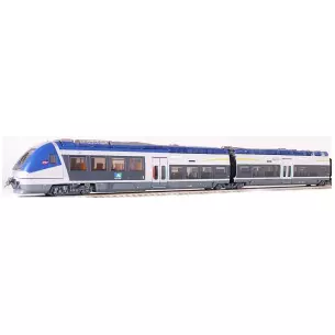 AGC B-81601/81602 3-unit railcar delivered in Aquitaine with TER carmillon logo