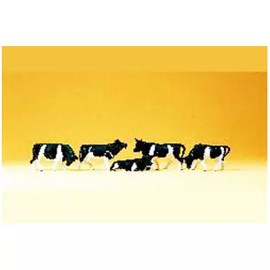 White and brown spotted cows Preiser 14155 - HO : 1/87