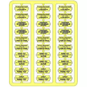 Plaques Itinéraires lettres rouges SUD - EST