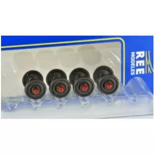 Set de 4 essieux roues pleines de diamètre 920