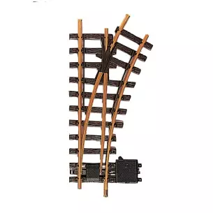 Manual straight switch LGB 12000 - G : 1/22.5 - 300 mm R1 30° - Straight curve