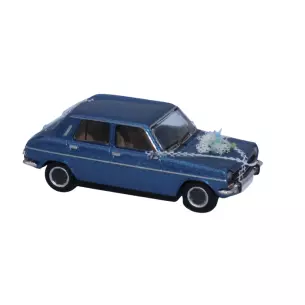 Voiture Simca 1100 "véhicule de mariés" livrée bleue SAI 3478 - HO 1/87 - EP III