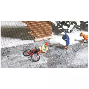 Chute de vélo sur la glace