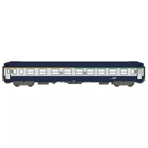 UIC sleeper car mixed first/second class delivered blue/concrete grey with cap logo and grey chassis