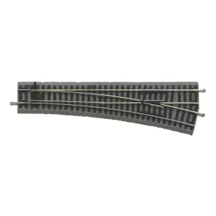 Aiguillage droit avec ballast de dimensions 15°