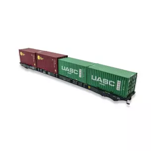 Wagon porte conteneurs Sggnss-XL Igra 96010061 - HO 1/87 - MFD