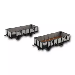 Wagons tombereau de la PLM en acier avec 4 portes, REE Modèles WB-812, HO 1/87e