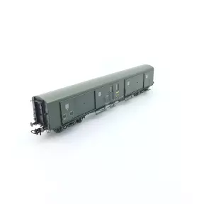 Fourgon à bogie Métallisé ex-PLM - Vert Avec Feux- REE MODELES VB364 - HO 1/87
