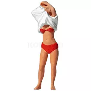 Une sauveteuse en pleine action PREISER 28258 - HO 1/87
