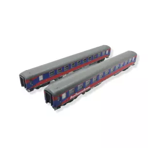 Coffret de 2 voitures-couchette Bvcmz LS MODELS PI9603 - BahnTouristikExpress - HO 1/87