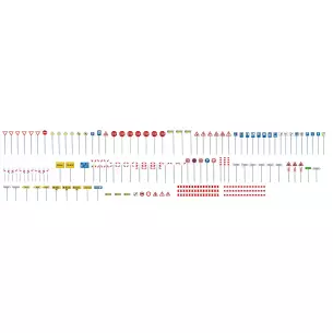 Pack de panneaux de signalisation Faller 272449 - N 1 1/160 - EP IV - trafic routier