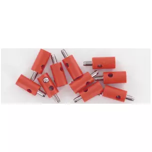Bag of 10 red male plugs