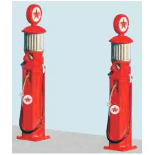 Ditributeurs d'essence SATAM avec bijaugeur des années 1930 CALTEX (modèle monté, peint et décoré)