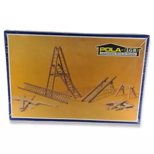 Pack d'échelles tréteaux & planches en bois POLA G 957 - G : 1/22.5