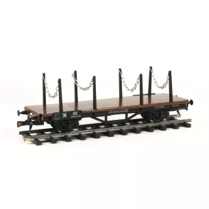Wagon plat avec rancher - échelle 0