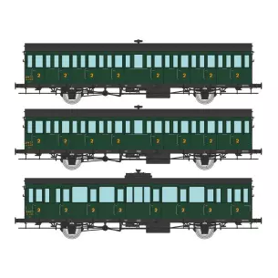 SET of 3 side door coaches - south west passenger coaches