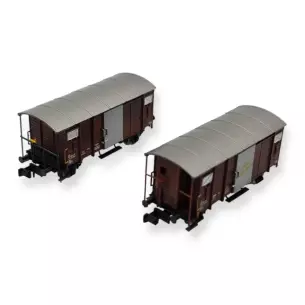 Deux wagons de marchandises K2 Gklm des CFF 