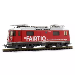 Advertising locomotive 'FAIRTIQ' Ge 4/4 II 628 of the RhB