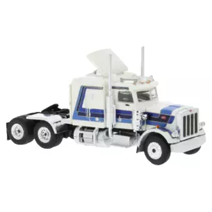 Camion Peterbilt 359 Brekina 85714 - HO : 1/87 - livrée blanc / bleu