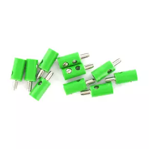 Sachet de 10 fiches mâles couleur verte