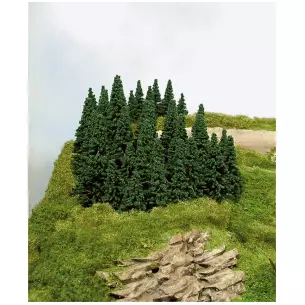 100 Épicéas à planter - Vert foncé - HEKI 2190 - Échelle universelle - 50 à 140 mm