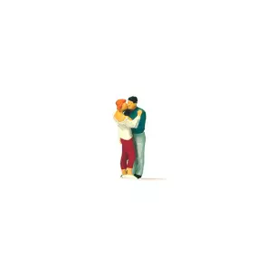 2 Romantic kissing figures PREISER 28122 - HO 1:87 - Painted