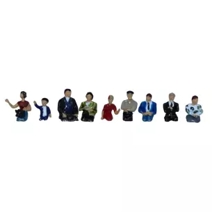 Lot de 9 passagers femmes, hommes, enfant SAI 392 - HO : 1/87