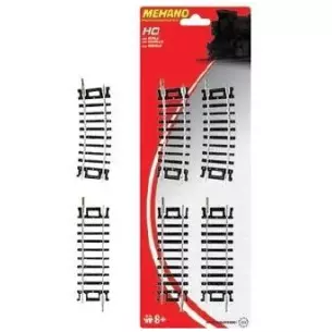 Lot de 2 rails droits de 76.2 mm et 2 rails courbe Méhano F234
