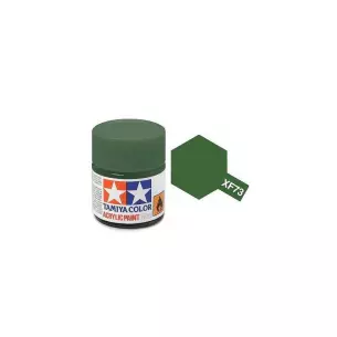 Peinture acrylique - couleur vert foncé JGSDF MAT XF73 - TAMIYA 81773 - 10 mL