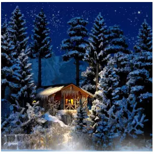 Chalet hivernal - BUSCH 1085 - HO 1/87