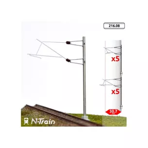 10 Poteaux en H à console | 25 kV-L2 MAFEN 21608 - N 1/160