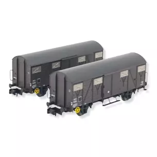 Set 2 wagons couverts K ARNOLD HN6514 - SNCF - N 1/160 - EP III