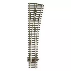 Right-hand turnout 12° Peco SL91 Insulfrog 185 mm code 100 - R 610 mm - HO 1/87