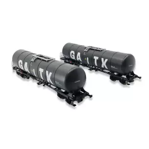 Set 2 wagons citernes Zacns 98 Igra 96110021 - HO 1/87 - Gatx