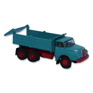 Camion benne MAN 26.280 Brekina 78101 - HO : 1/87 - livrée turquoise / rouge