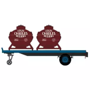 Remorque Plateau 2 containers "LOUIS CHARLES"