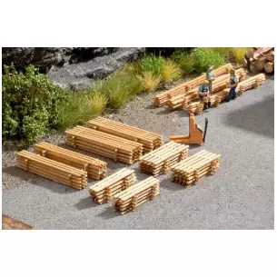Piles de planches de différentes dimensions - LaserCut - NOCH 14214 - HO 1/87 -