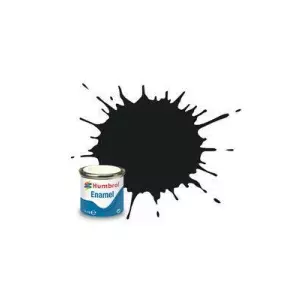 Peinture cellulosique couleur Noir Brillant N°21 - Humbrol AA0237 - 14 mL