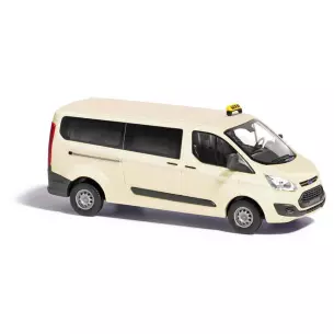 Ford Transit Custom, Autobus taxi de couleur crème Busch 52426 - HO : 1/87 -