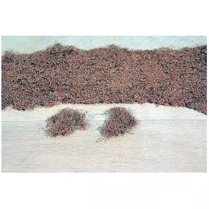 Flocked net, orange autumn carpet 28x14cm