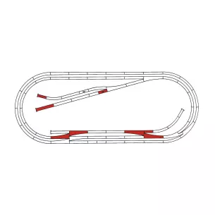 E track set with ballast Roco 42013 - HO : 1/87 - Code 83