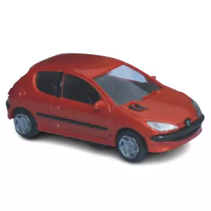 Voiture Peugeot 206 cabriolet livrée orange métallisée SAI 2193 - HO : 1/87 -