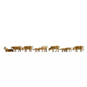 Pack de 9 animaux, vaches et veaux NOCH 36722 - N : 1/160
