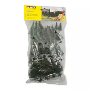 Lot de 25 sapins neutres - 40-100mm NOCH 32515 - HO/TT