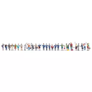 Lot de 30 figurine "À la gare" NOCH 16041 - HO 1/87