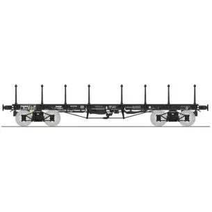 Wagon plat TP à Ranchers longs PLM noir REE Modeles WB542 SNCF - HO 1/87 - EP II