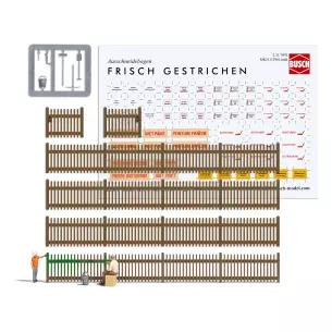 Scénette "Peinture de barrière en famille" BUSCH 7984 HO