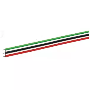Câble plat 3 conducteurs de 10m en section 0.7mm²